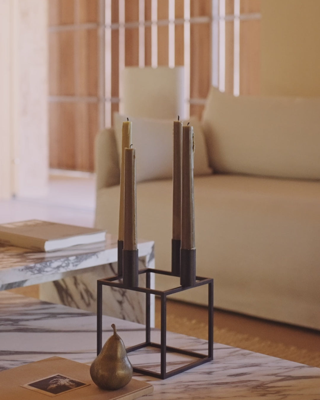 Silver KUBUS Candle Holder