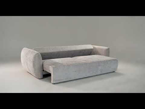 Beige velvet pouf MATERA