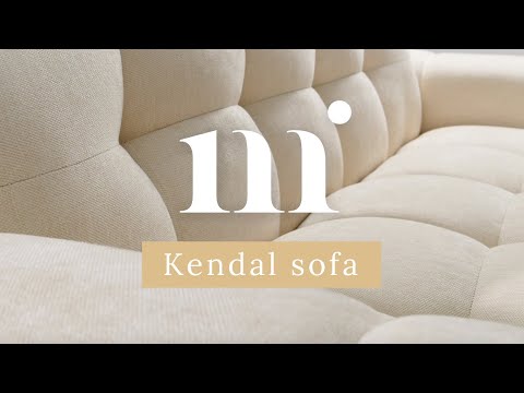Sofa aksamitna 3-osobowa KENDAL jasnoszary