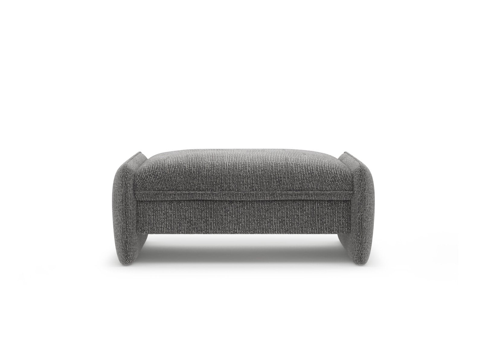 Rectangular Pouf GEORGIA Dark Gray Chenille