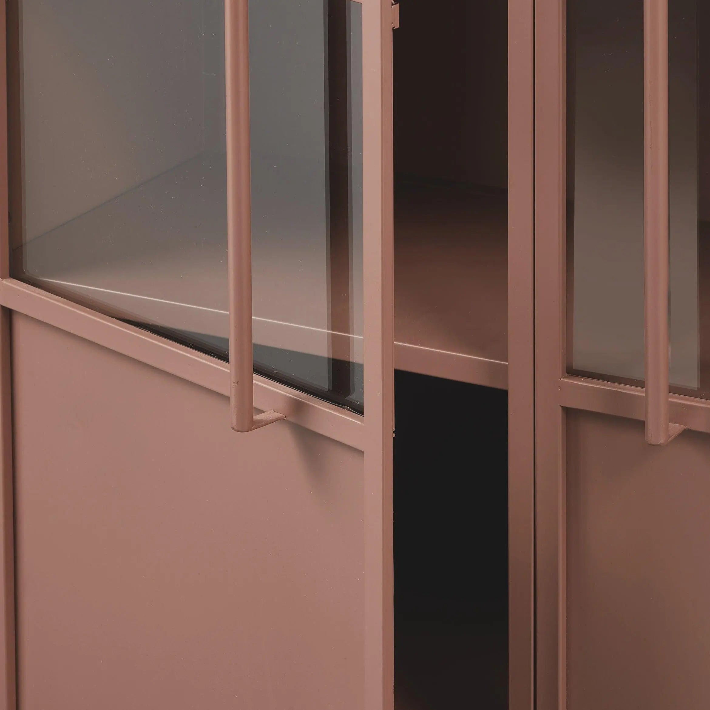 Regał EXHIBIT brązowy do salonu – styl minimalistyczny