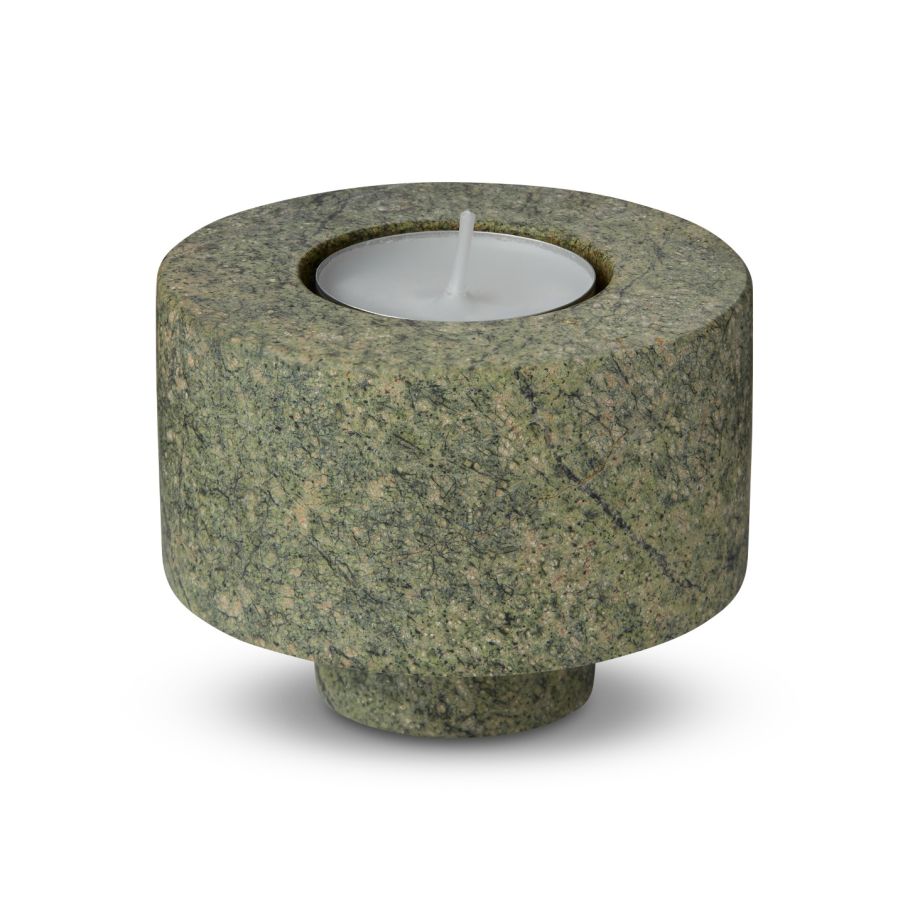 Świecznik STONE zielony marmur