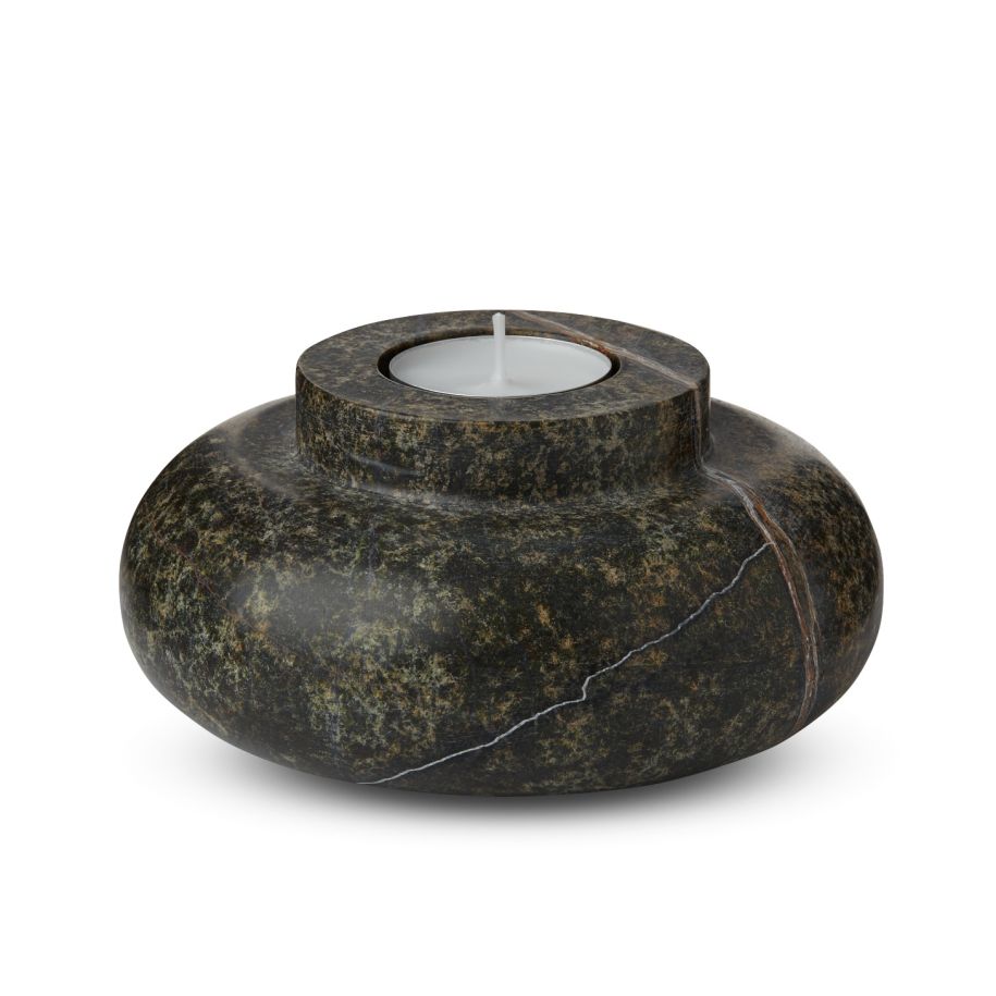 Świecznik STONE zielony marmur