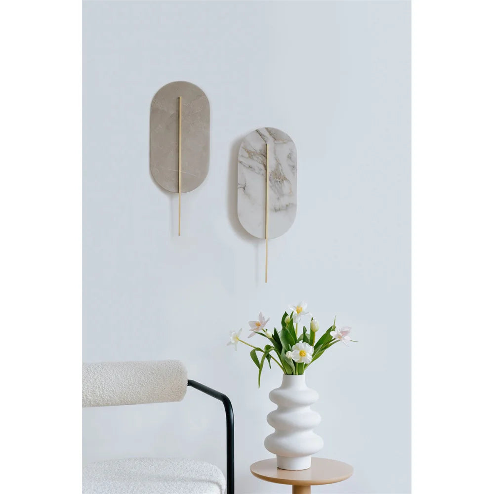 ROKKE STONE white quartz sintered wall lamp