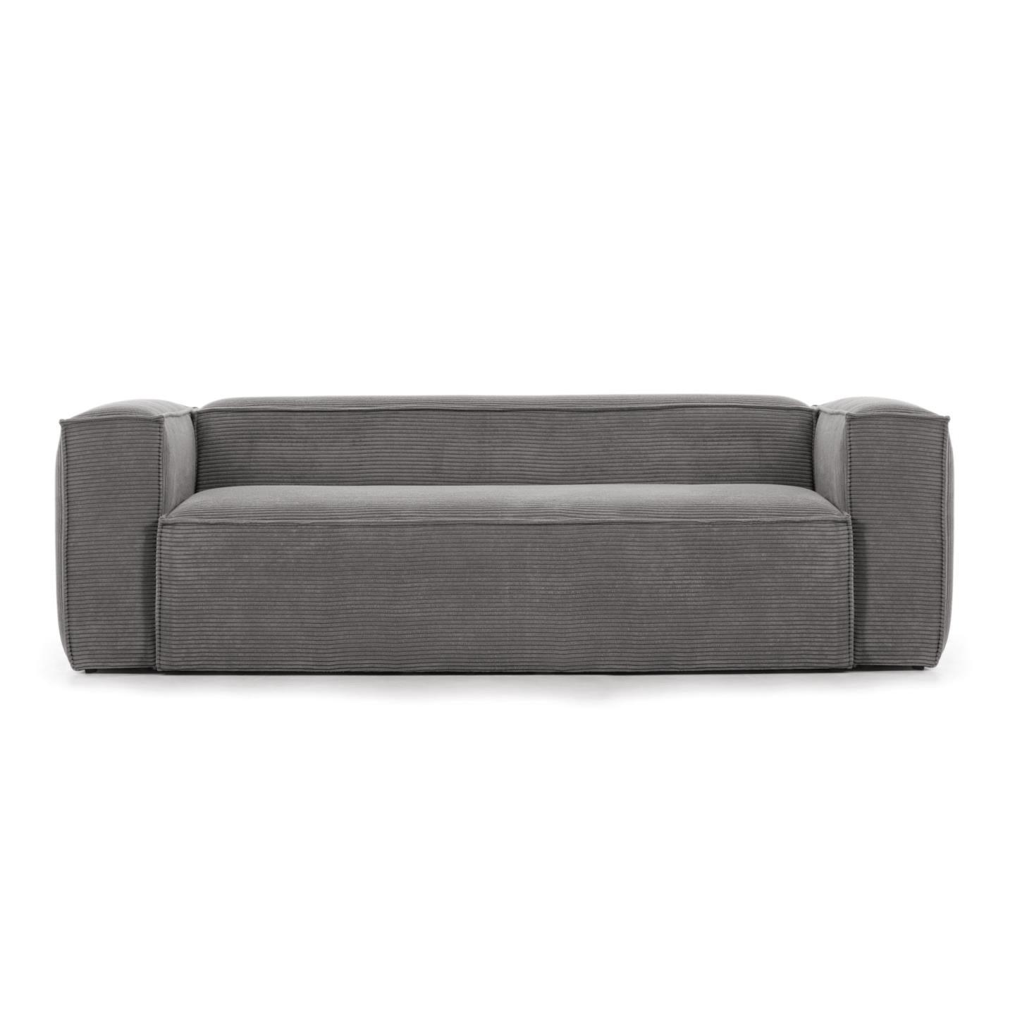 Sofa 3-osobowa BLOK szary sztruks La Forma Eye on Design