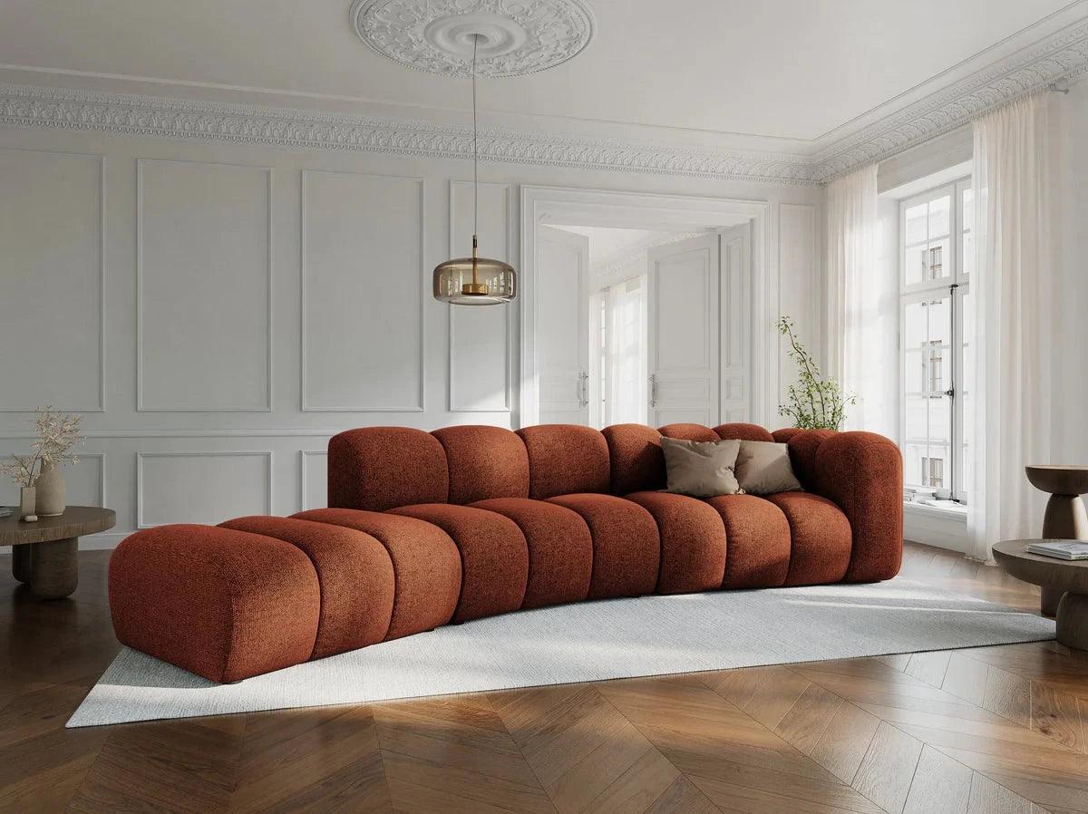 Sofa 5-osobowa prawostronna LUPINE ceglany szenil