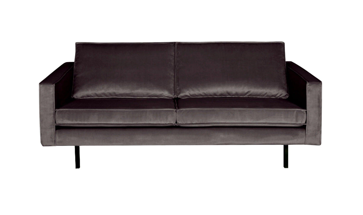 Sofa aksamitna 2,5-osobowa RODEO antracytowy – Woood – Eye on Design