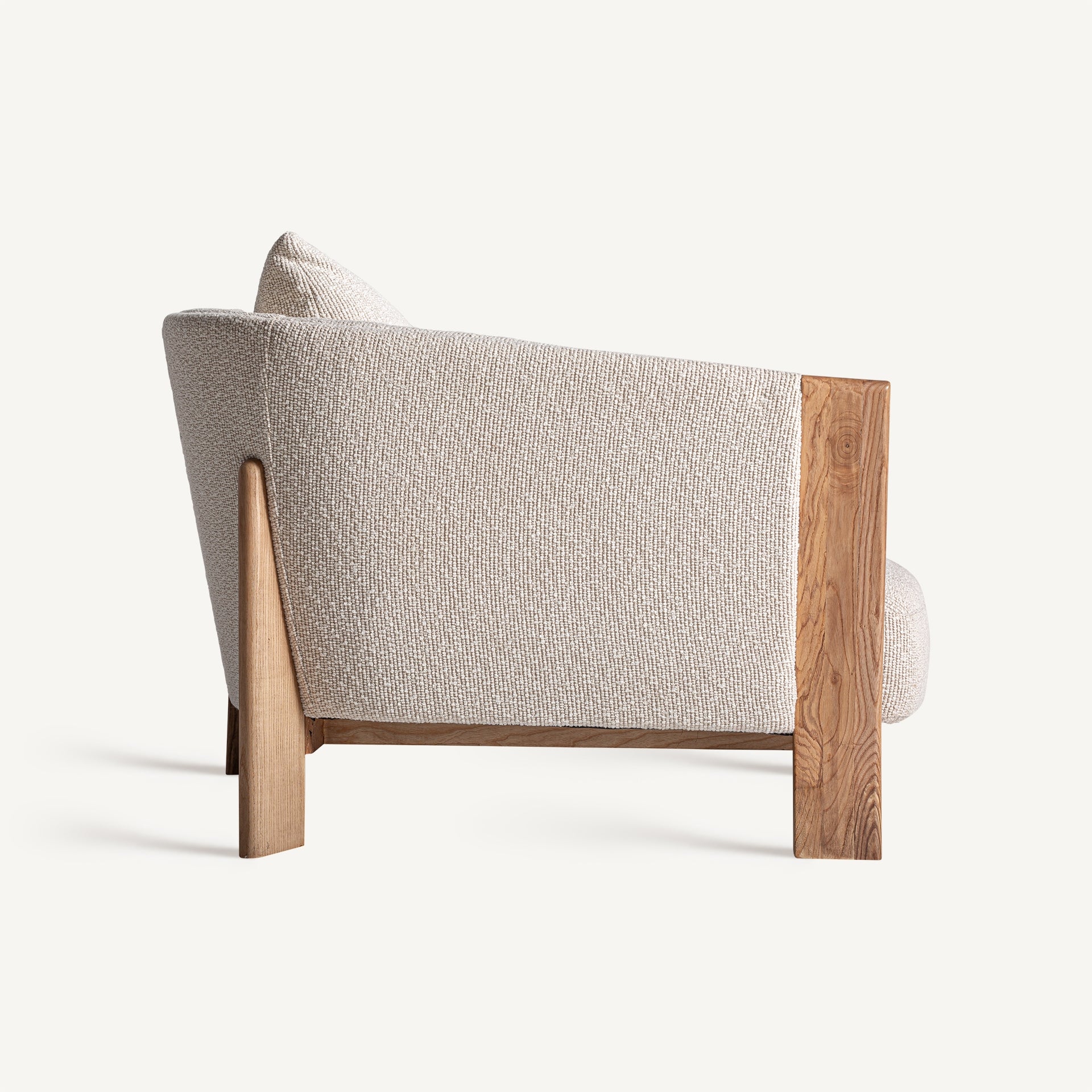 Sofa NARA beżowy z dębową podstawą