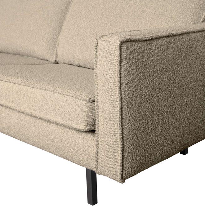 Sofa narożna lewostronna RODEO beżowy bouclé
