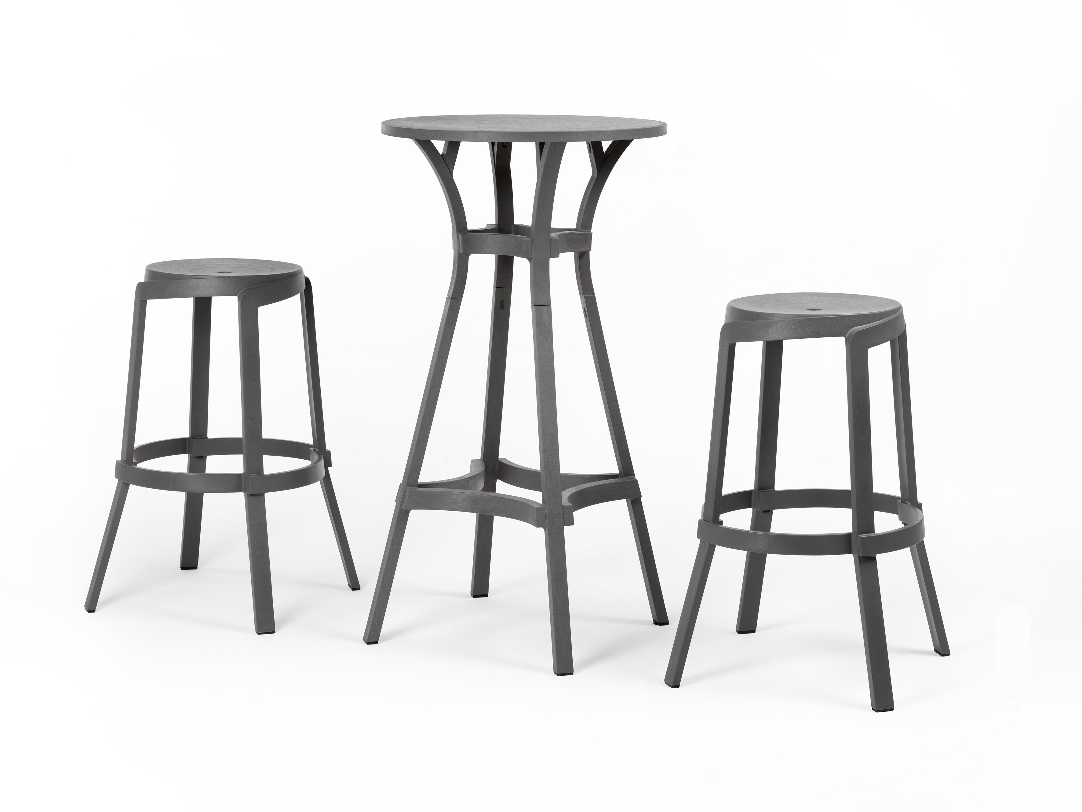 STACK Outdoor Stool in Graphite