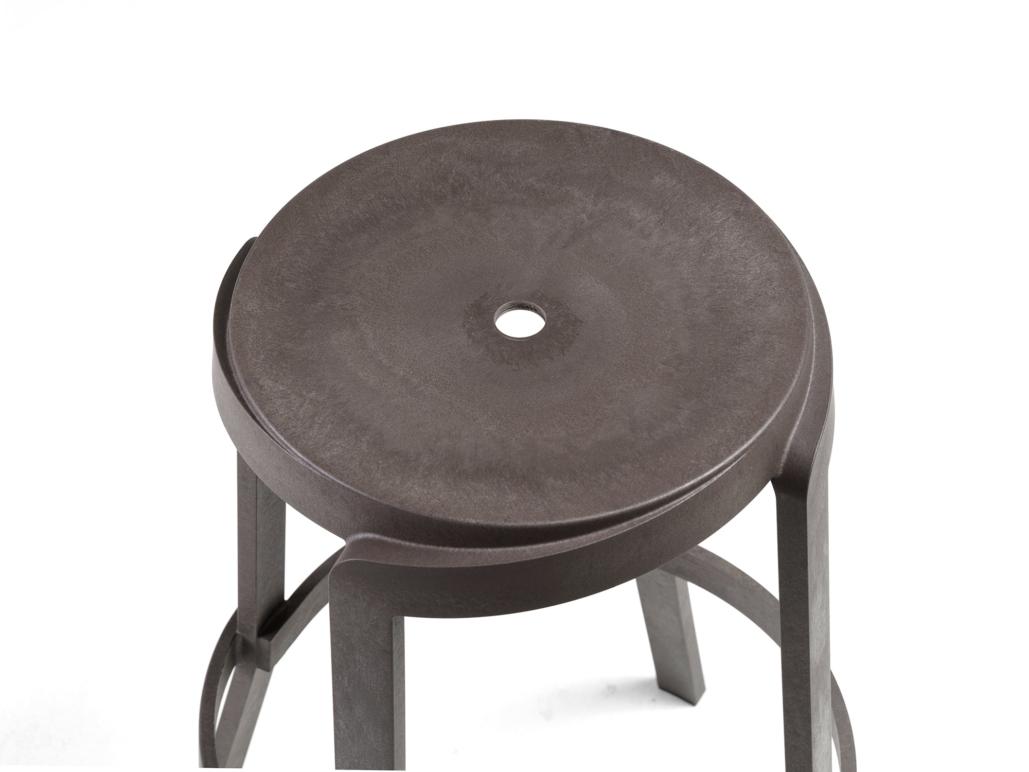 Outdoor Stool STACK earthy brown