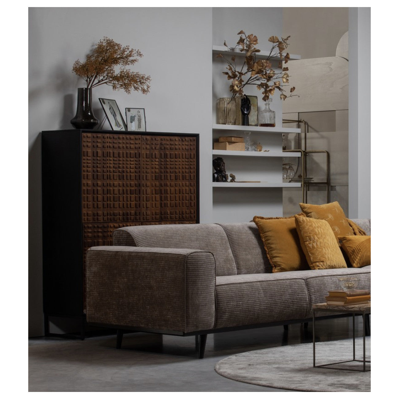 Sofa 3-osobowa STATEMENT jasnobrązowy melanż