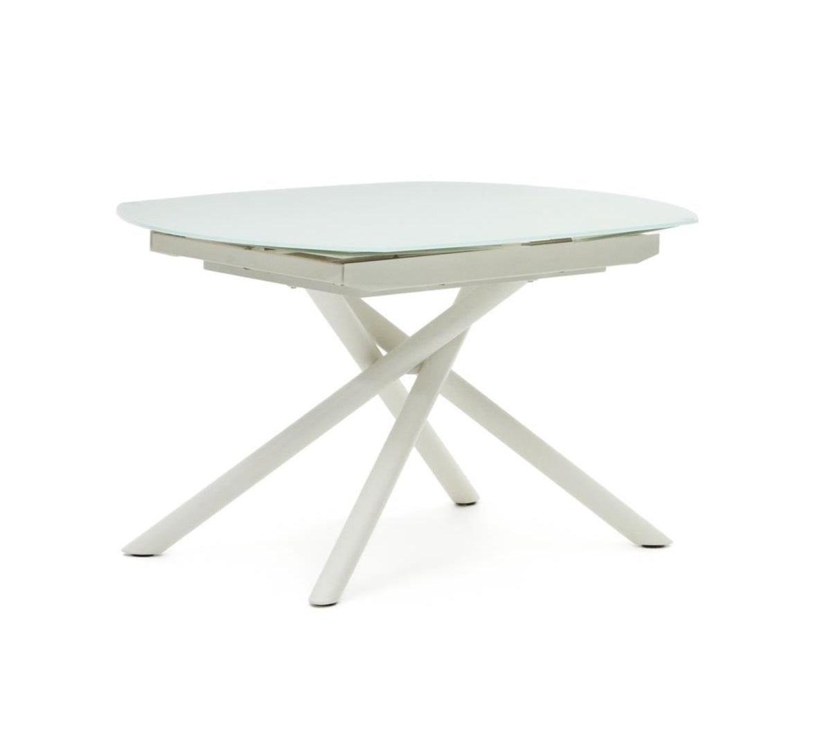 Stół rozkładany YODALIA biały ze szklanym blatem La Forma Eye on Design