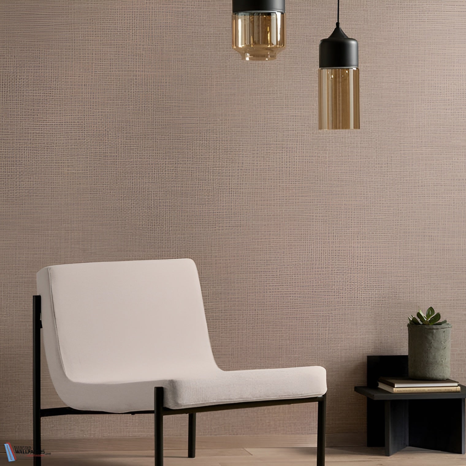 Tapeta strukturalna imitująca płótno LINUM - MARINE morski niebieski