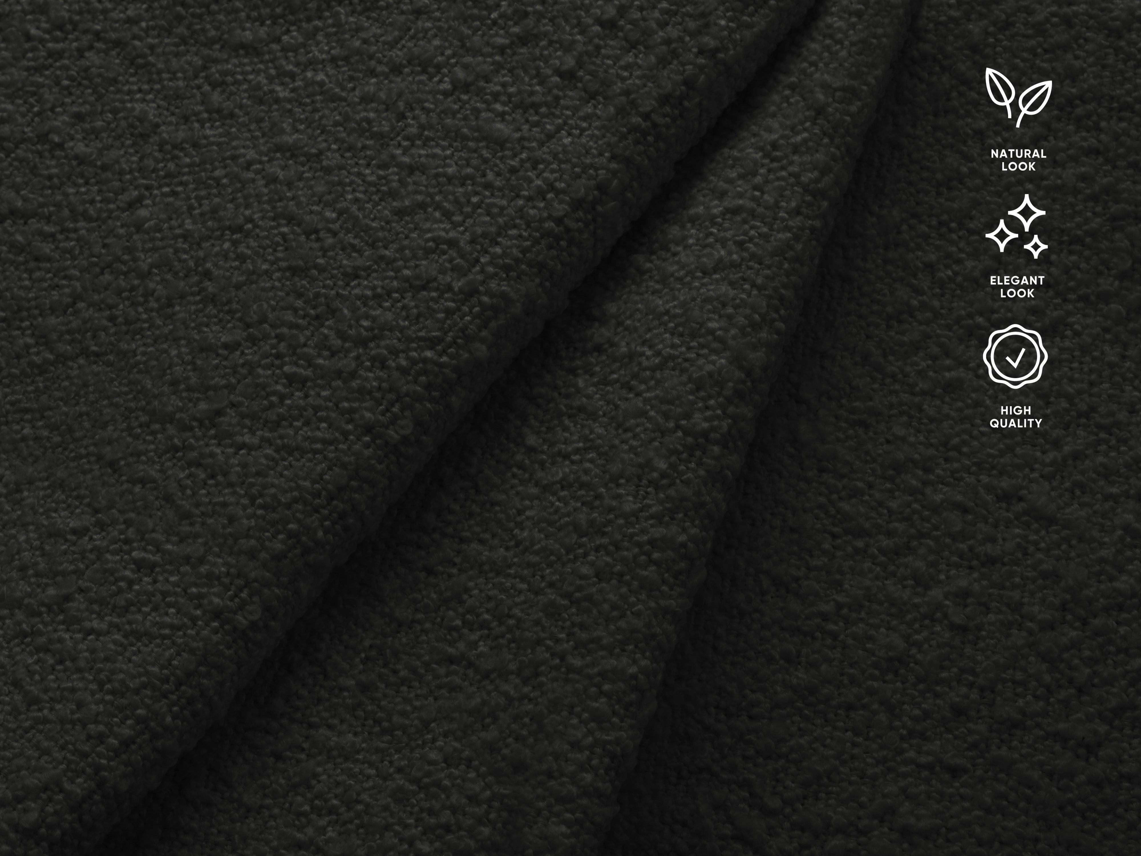 Szezlong w tkaninie bouclé MUSE czarny CXL by Christian Lacroix Eye on Design