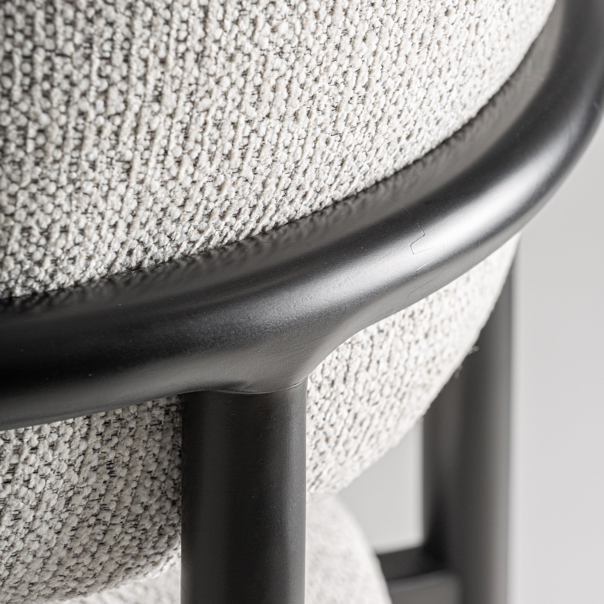 ERLEC Gray Stool with Black Ash Base