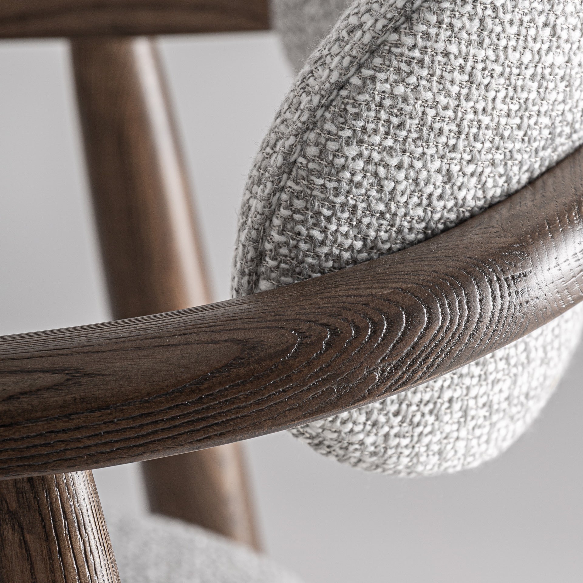 TERNAT Bar Stool Gray with Ash Base