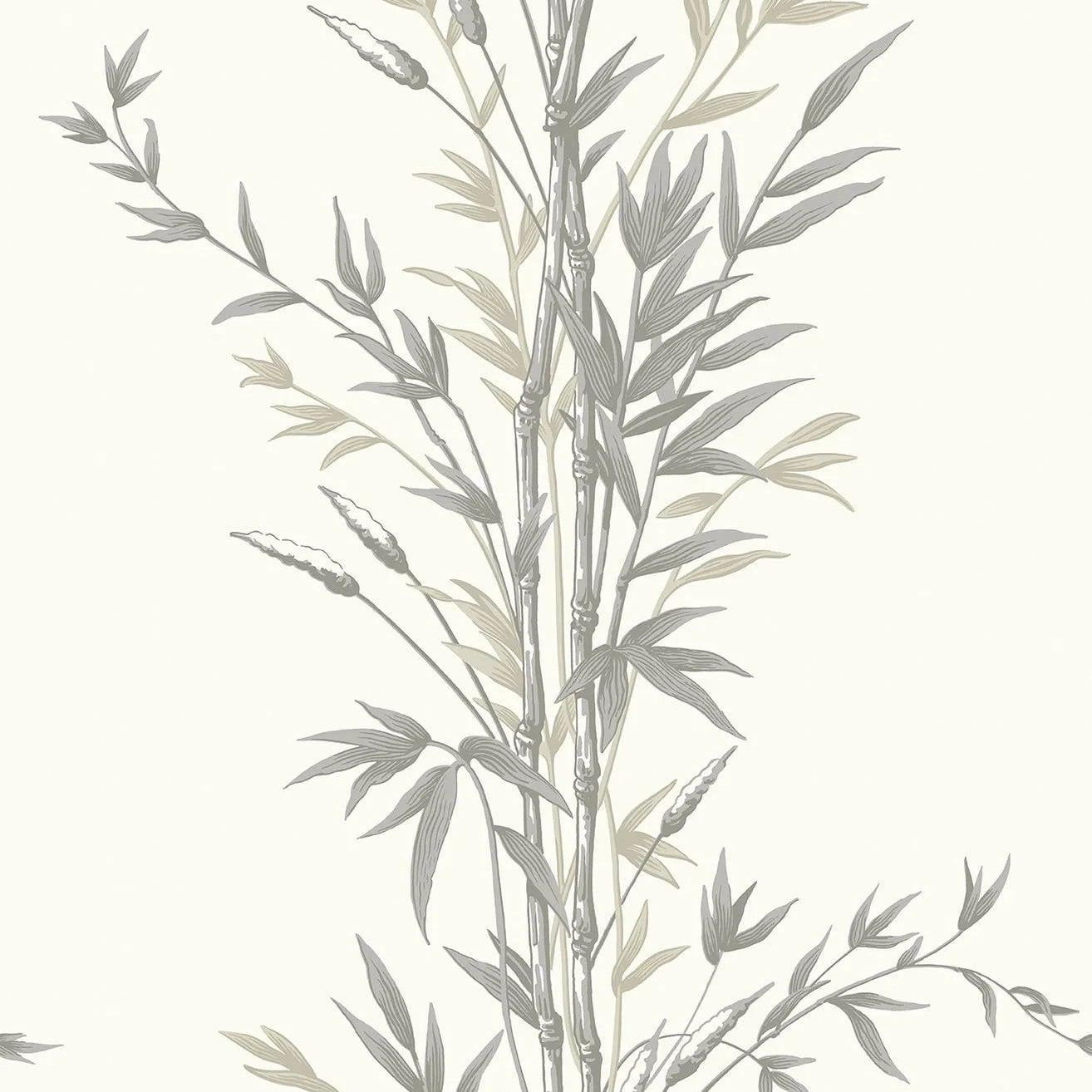 Tapeta ARCHIVE ANTHOLOGY - Bamboo szary na bieli Cole & Son Eye on Design