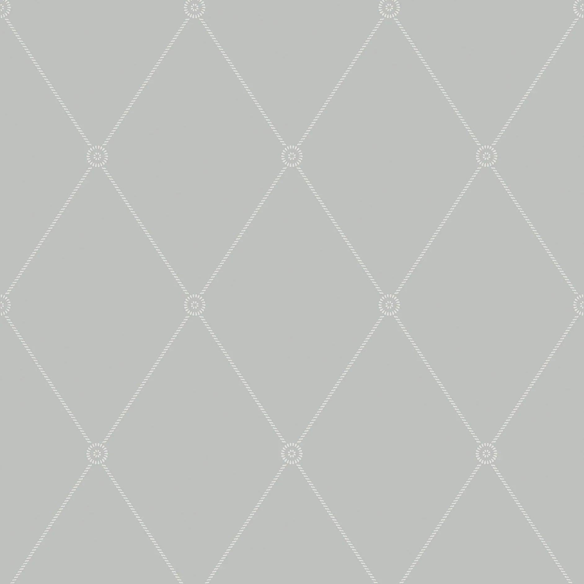 Tapeta ARCHIVE ANTHOLOGY - Large Georgian Rope Trellis szary Cole & Son Eye on Design