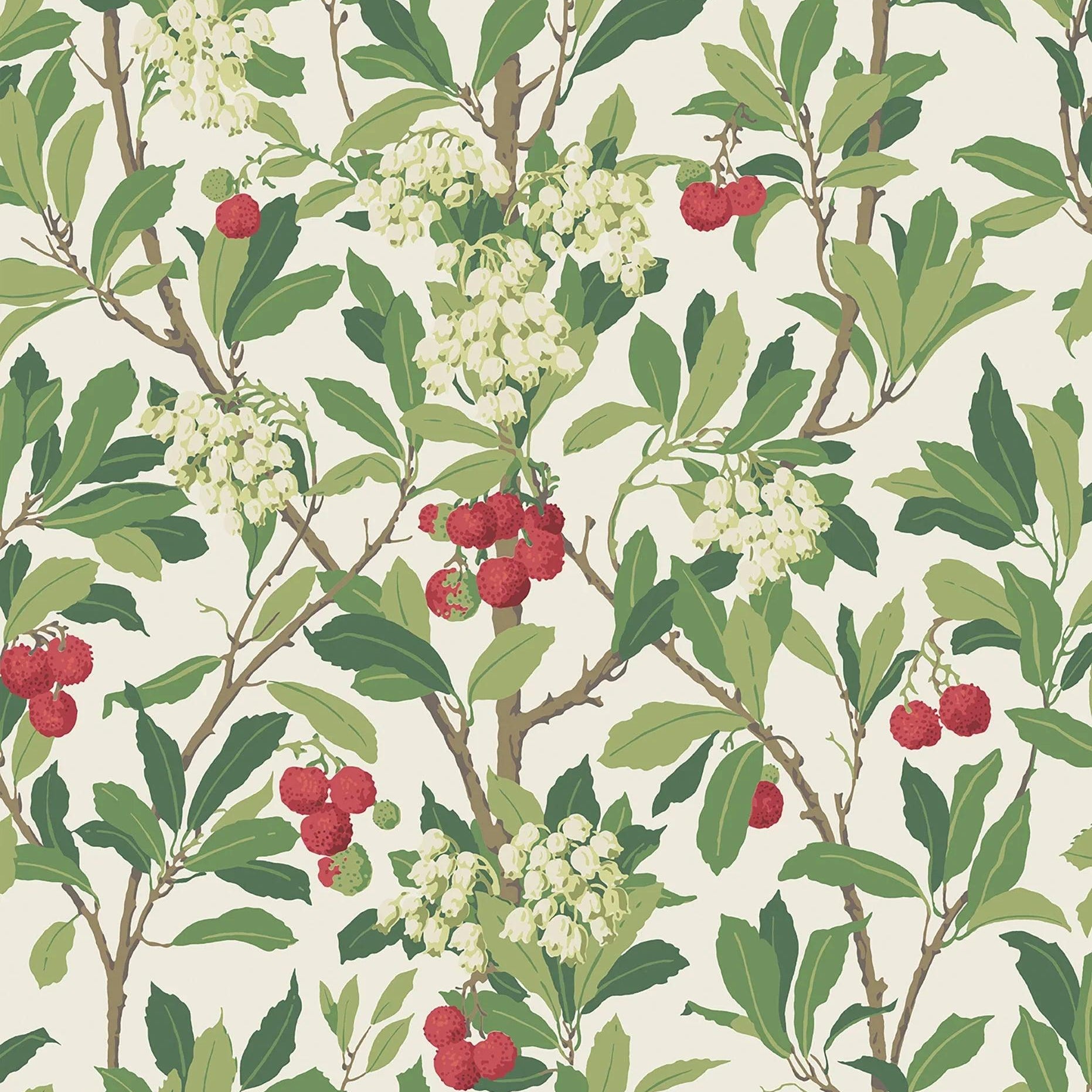 Tapeta ARCHIVE ANTHOLOGY - Strawberry Tree czerwień na bieli Cole & Son Default Title Eye on Design