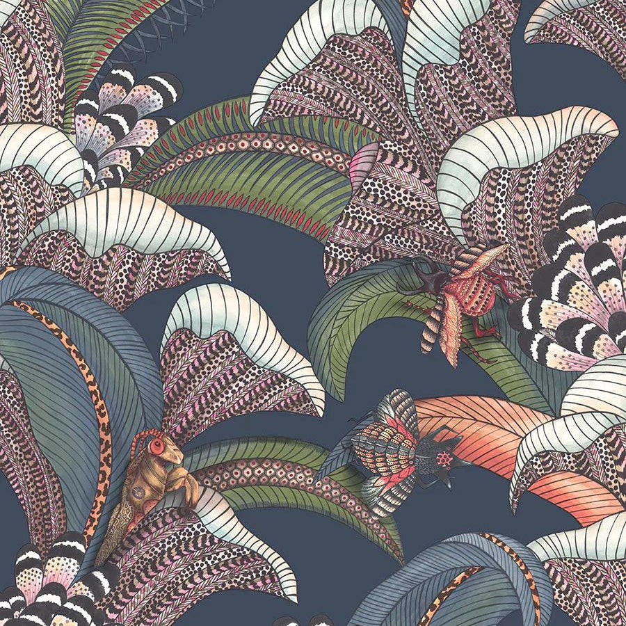 Tapeta ARDMORE JABULA - Hoopoe Leaves granatowy Cole & Son Default Title Eye on Design