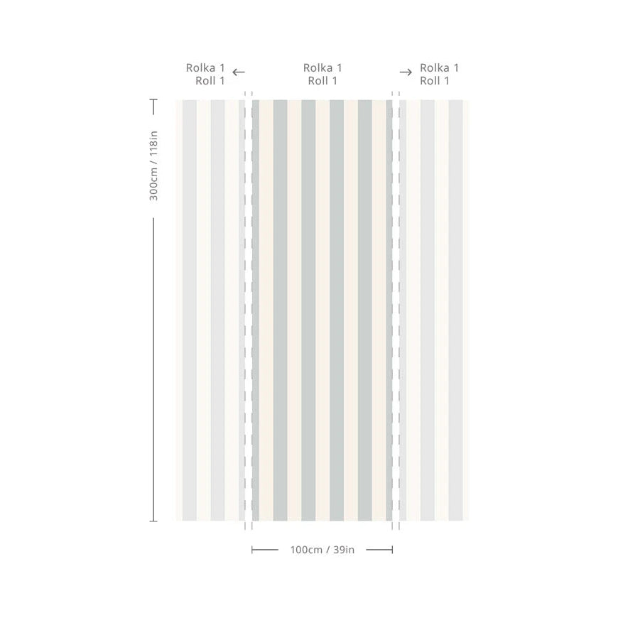 Tapeta flizelinowa BOLD STRIPE STORM zgaszony niebieski
