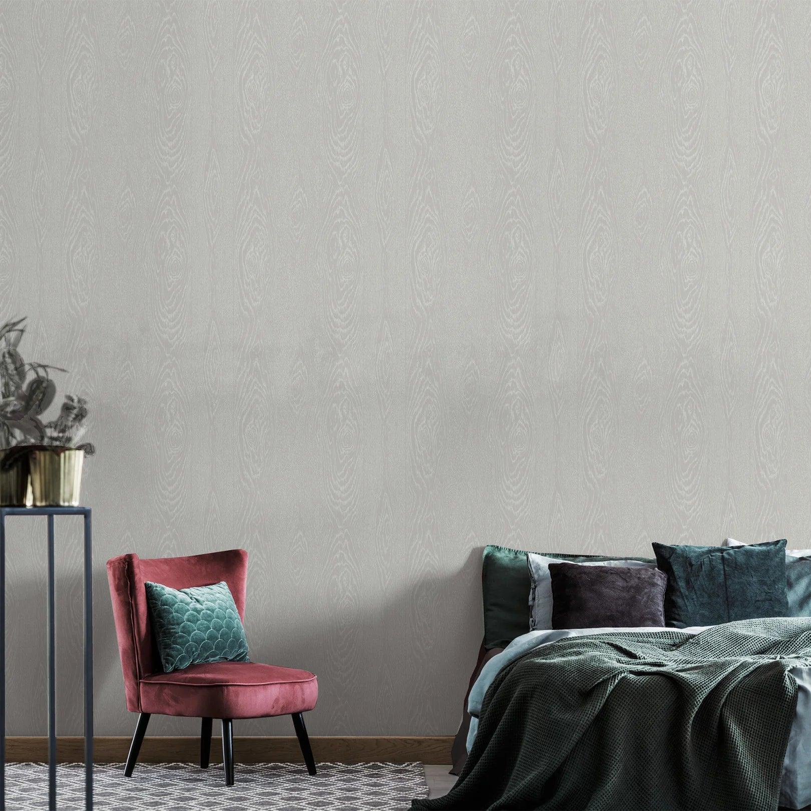 Tapeta imitująca drewniane deski CURIO - Wood Grain ciemny szary