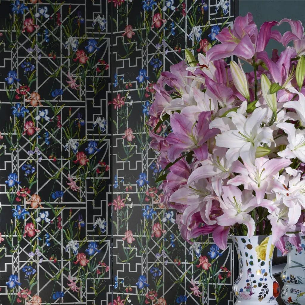 Tapeta FRETWORK GARDEN JAIS czarny Christian Lacroix Eye on Design