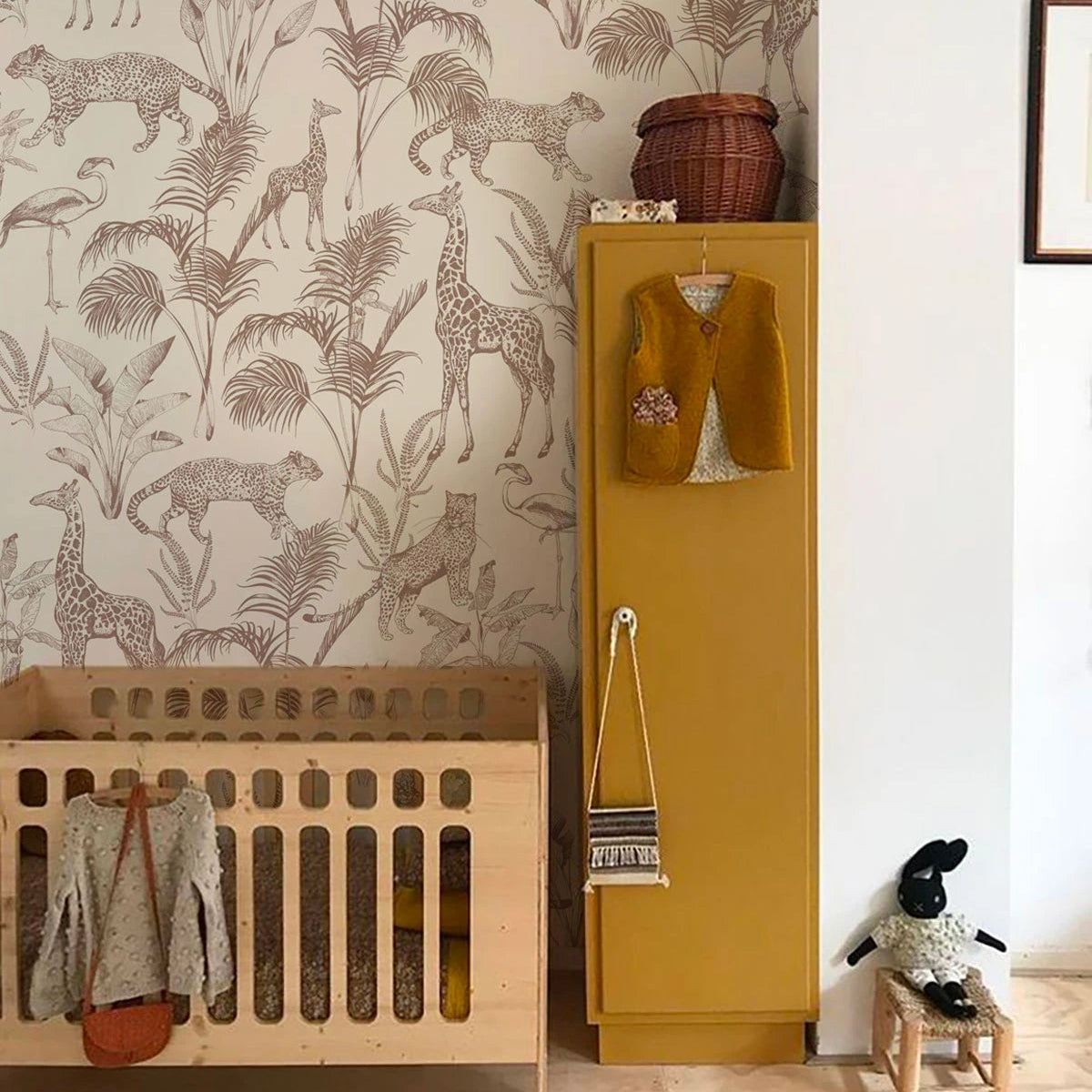 Safari Beige Animal Print Wallpaper Brown with Beige