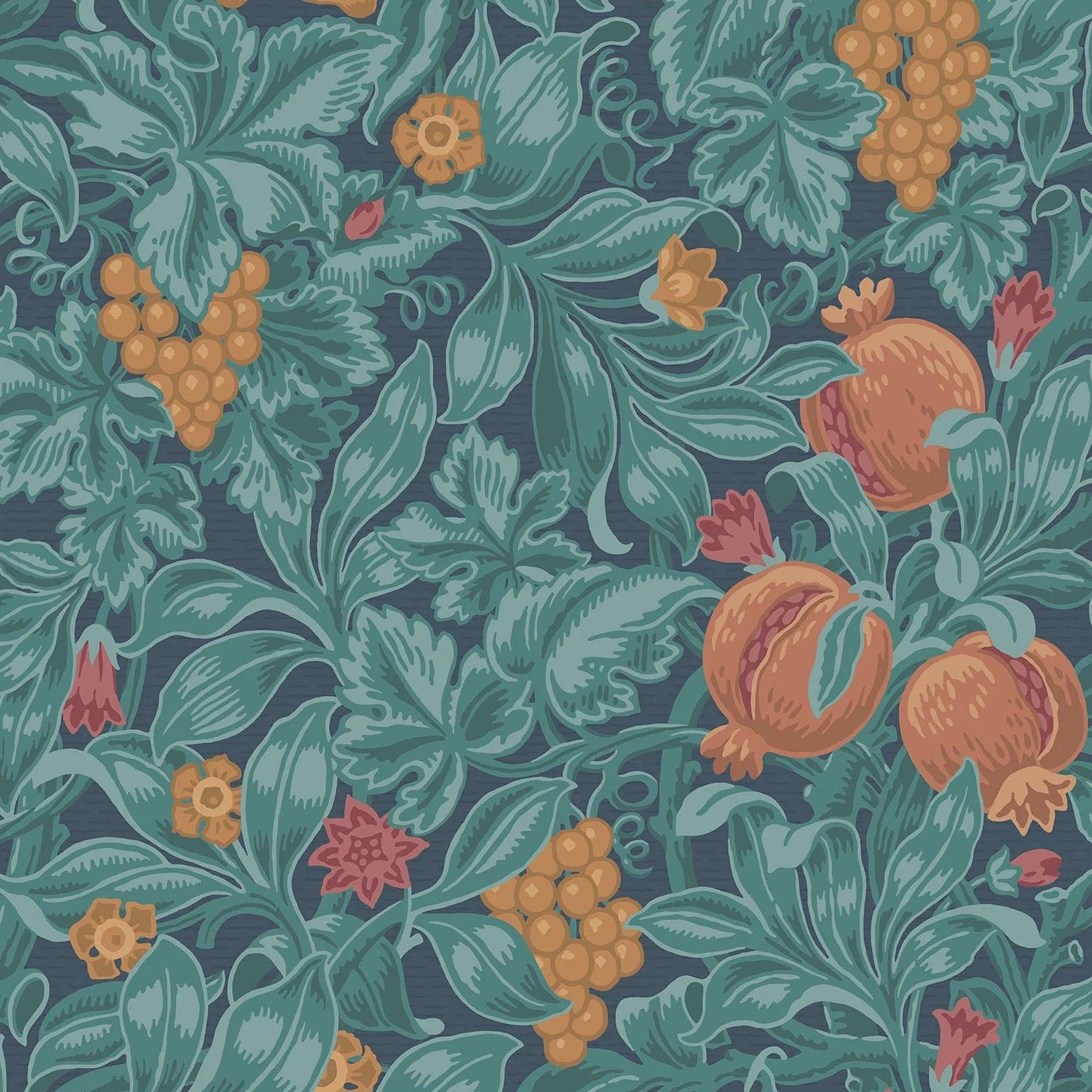 Tapeta THE PEARWOOD COLLECTION - Vines of Pomona turkusowy Cole & Son Eye on Design