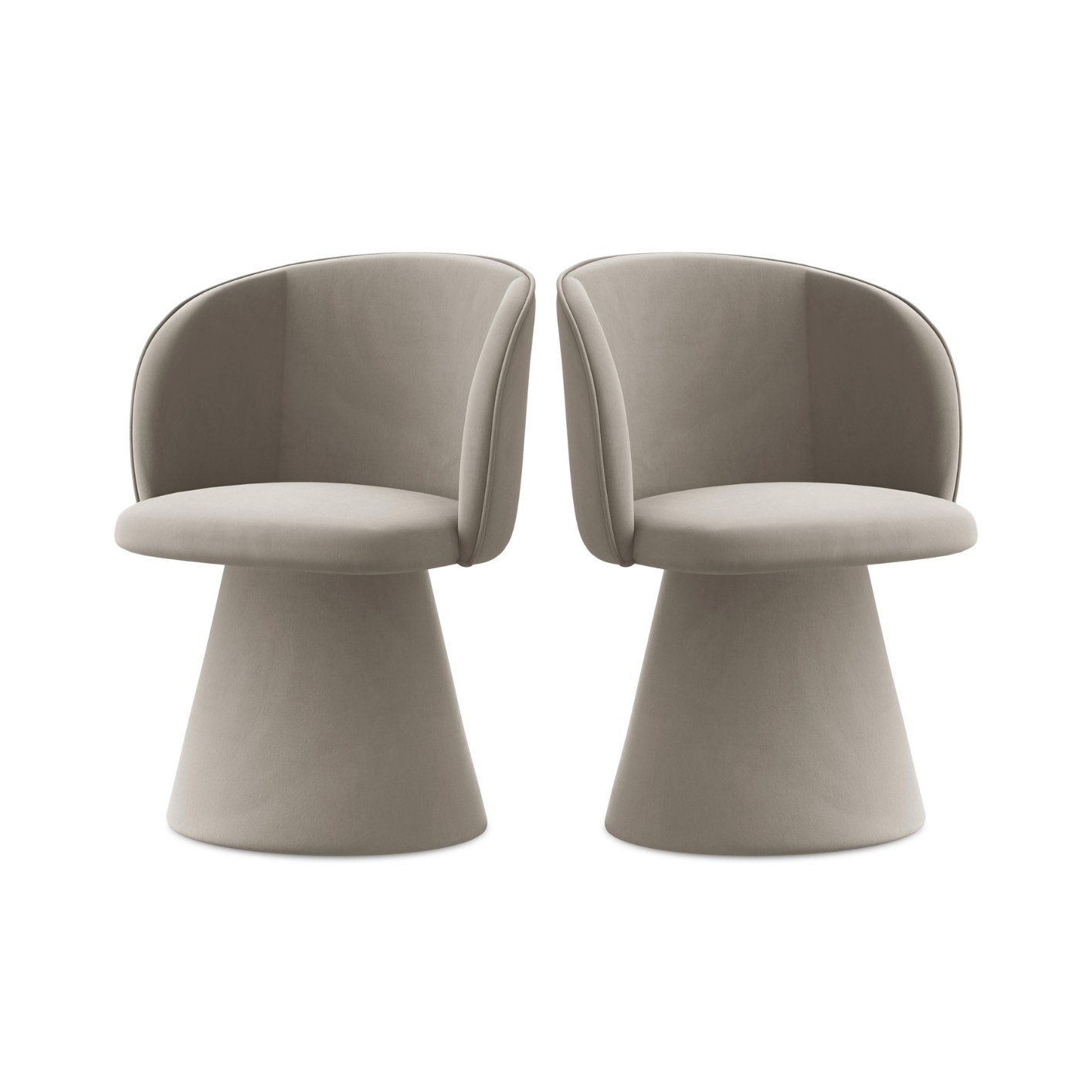 Krzesło aksamitne MAIA taupe