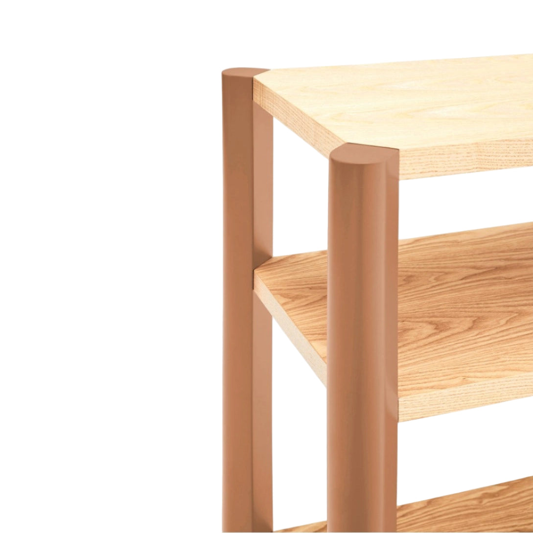 Regal BONA aus Eichenholz mit braunem Sockel