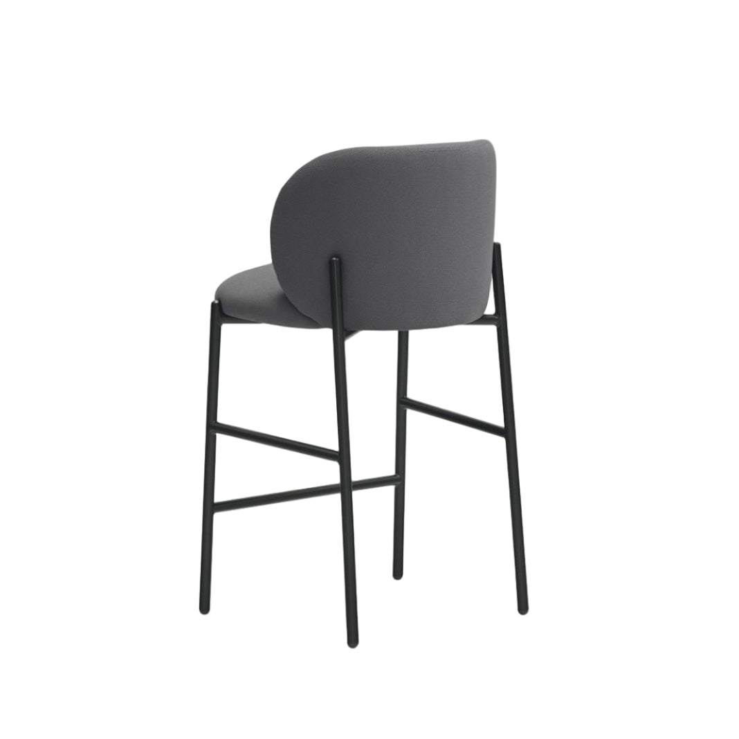 Krzesło barowe MOGI ciemnoszary z czarną podstawą