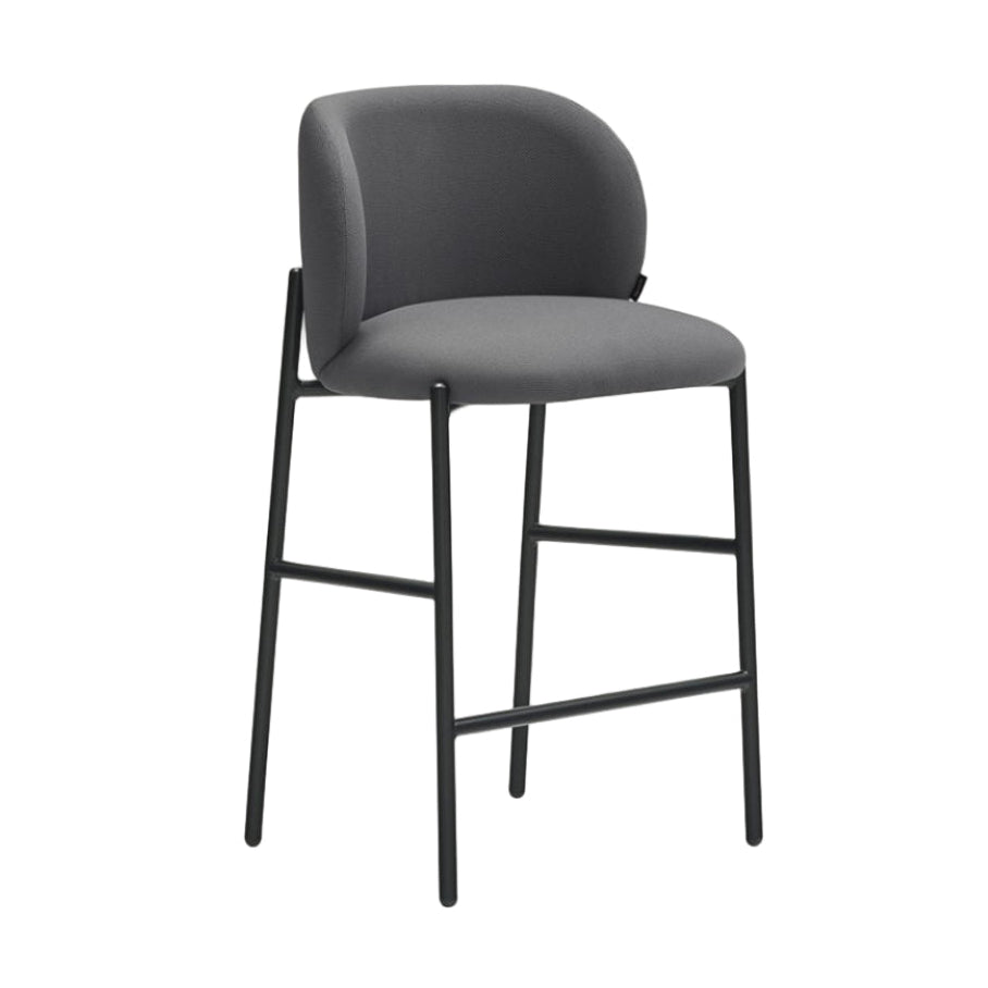 Krzesło barowe MOGI ciemnoszary z czarną podstawą