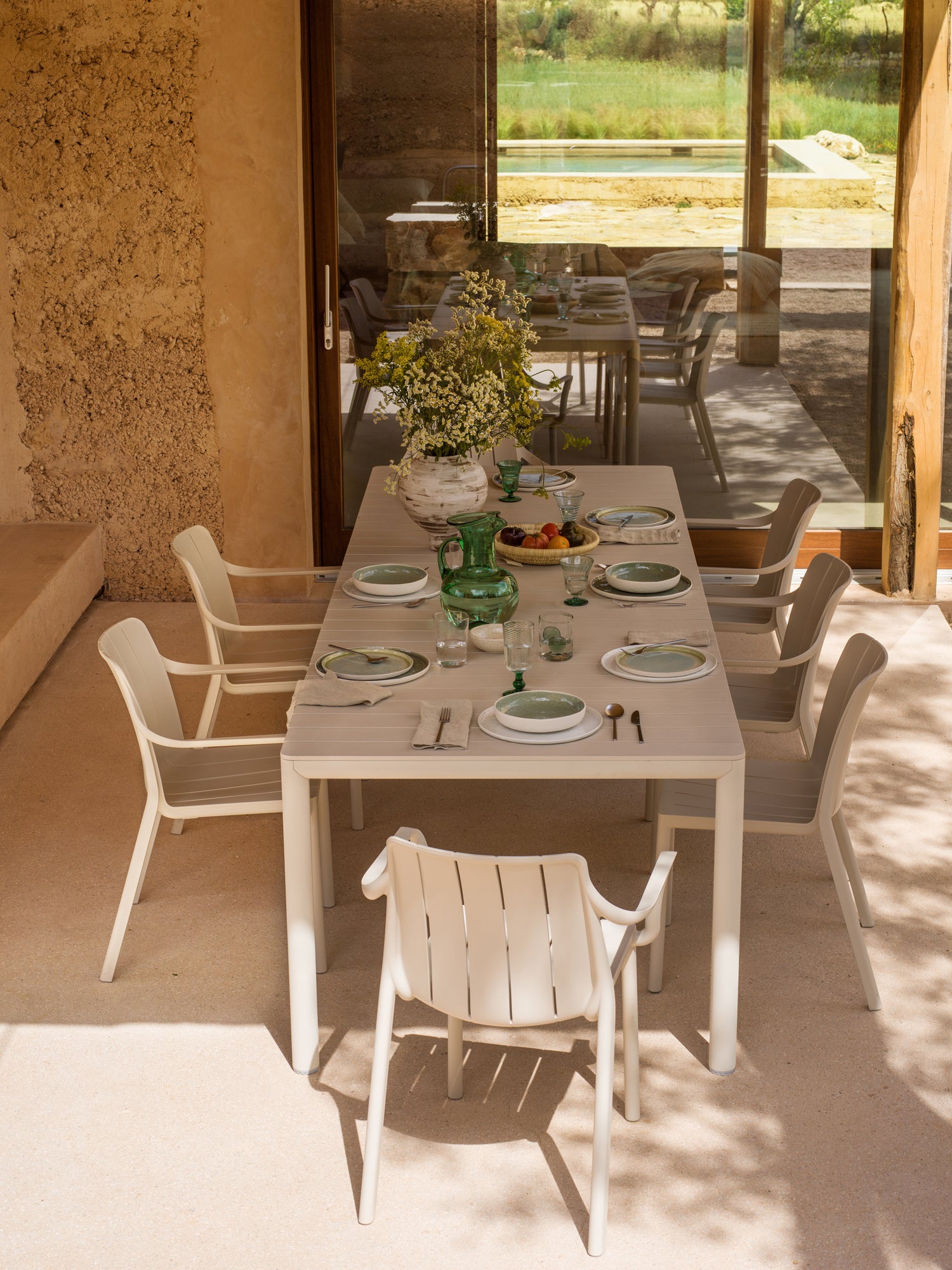 Outdoor chair with armrests TIBERINA anthracite