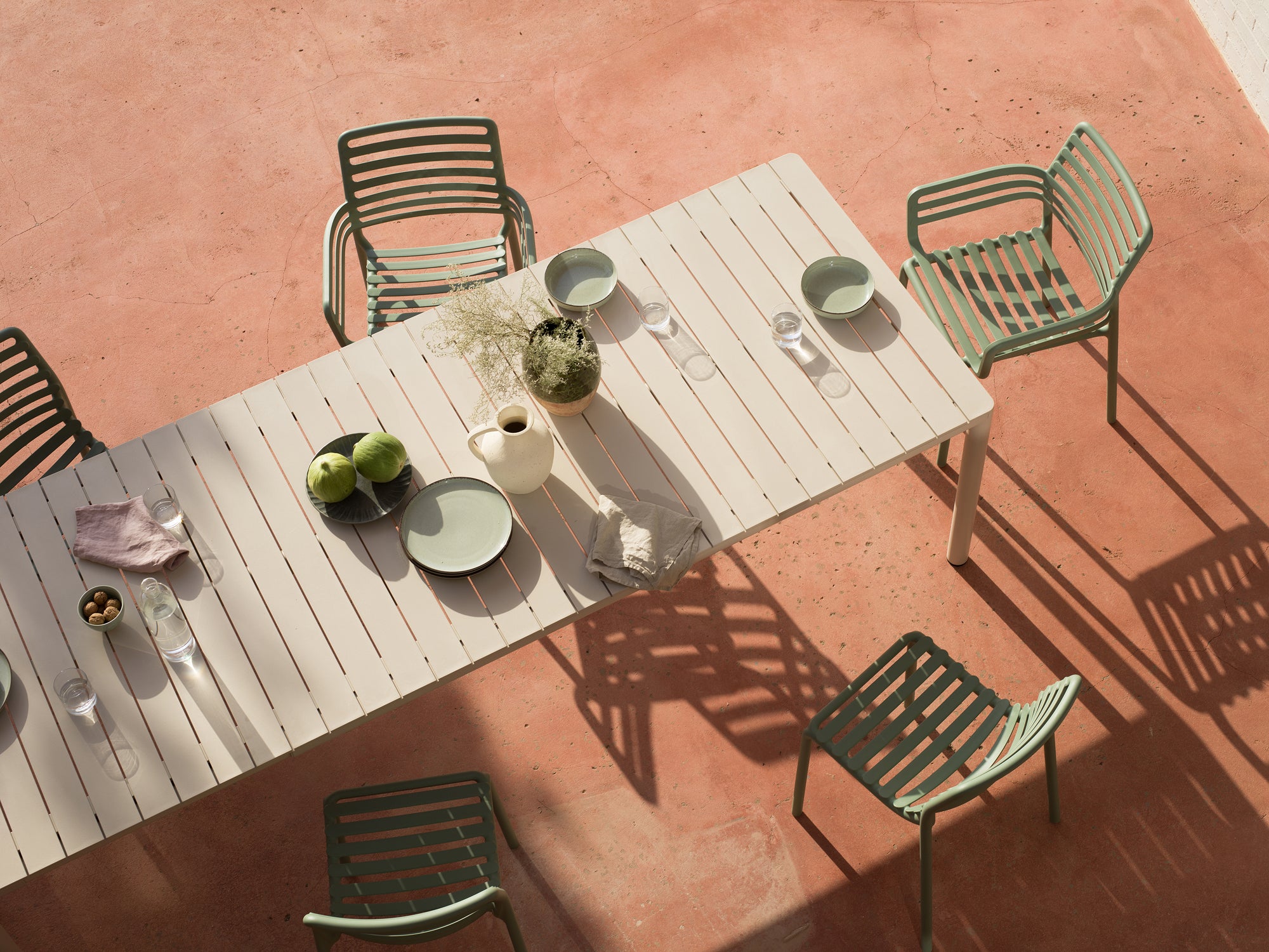 Gartenstuhl mit Armlehnen DOGA mintgrün