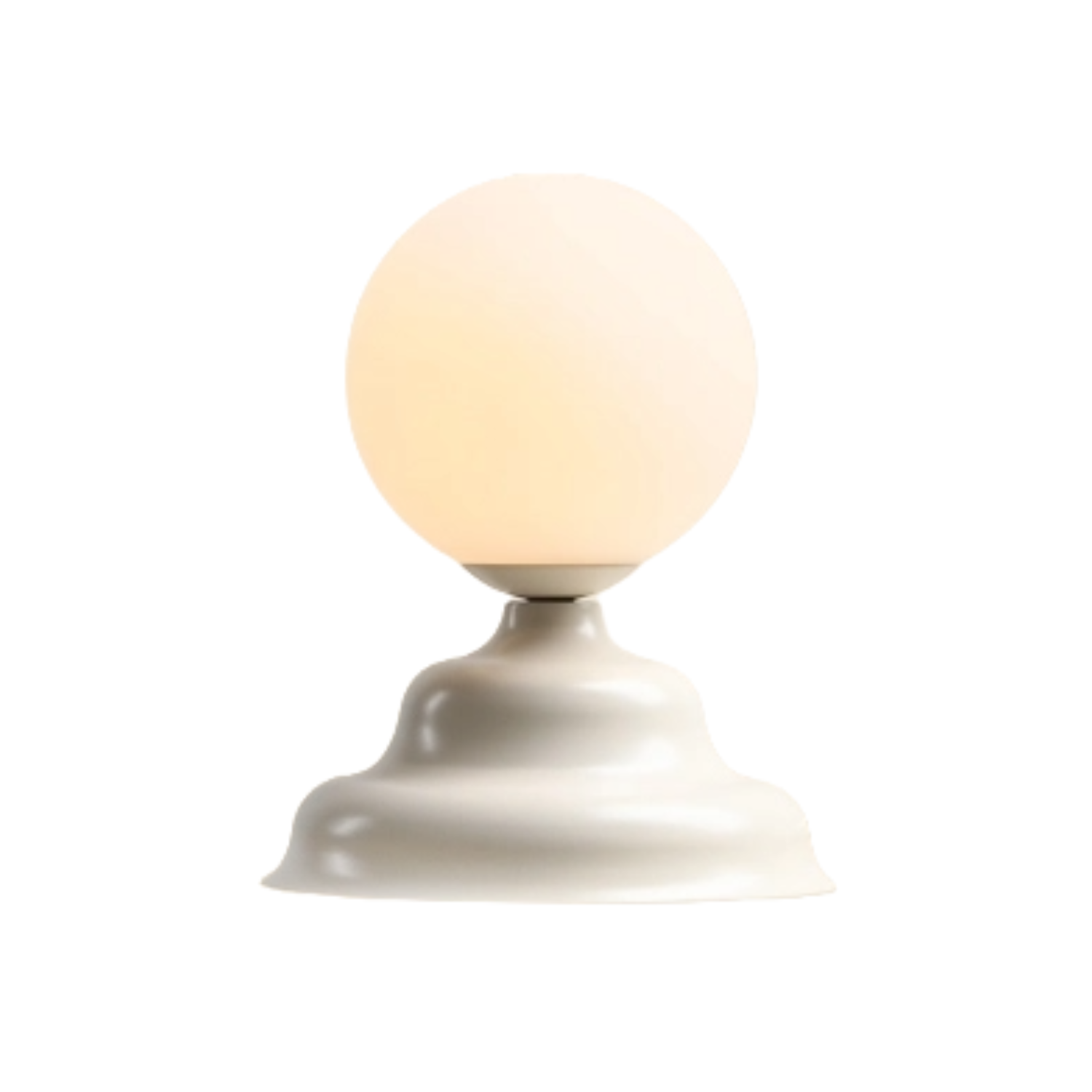 Tischleuchte mit Glasschirm FALA creme