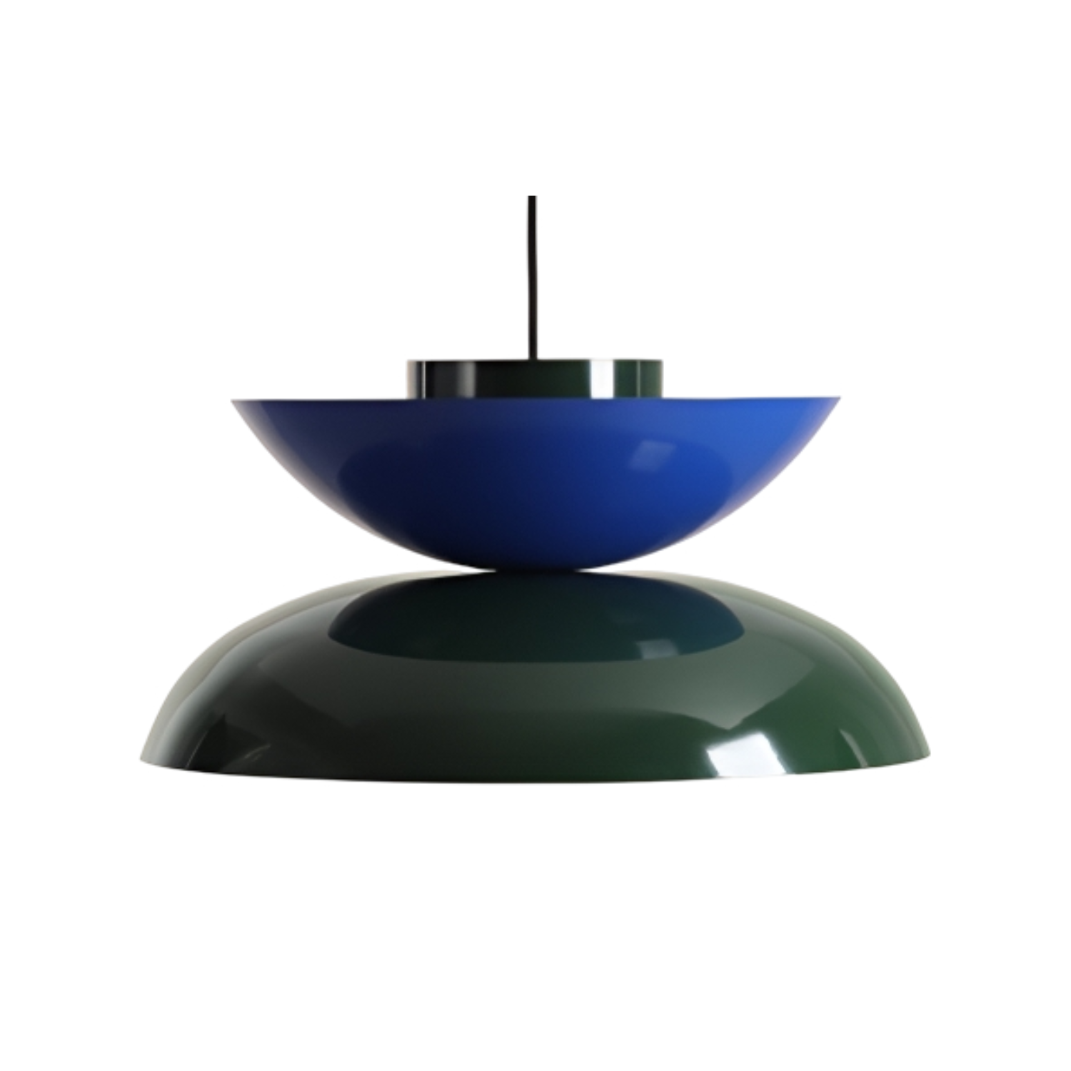 Millo blue with green hanging lamp with green