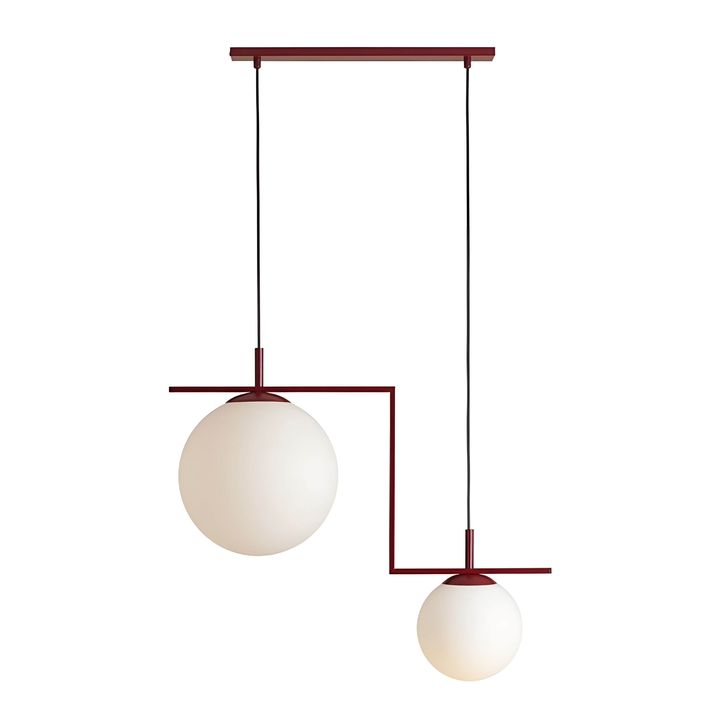 Lampa wisząca ZAC DUO bordowy