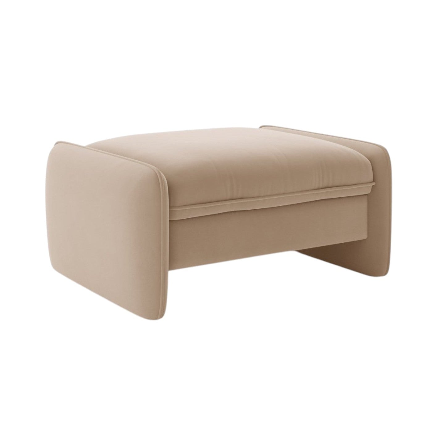 Puf aksamitny GEORGIA migdałowy beż