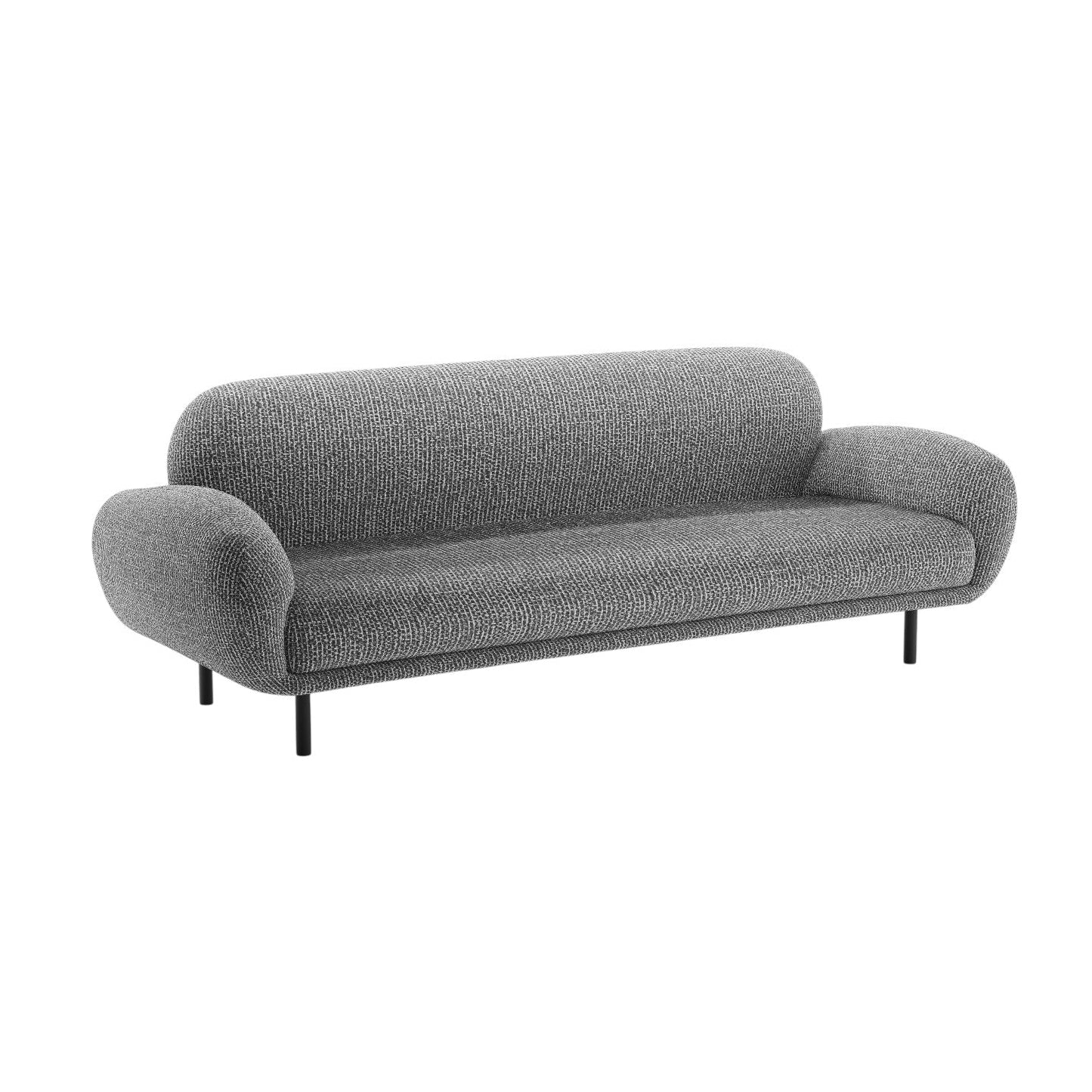 Sofa 3-osobowa POPPY ciemnoszary szenil
