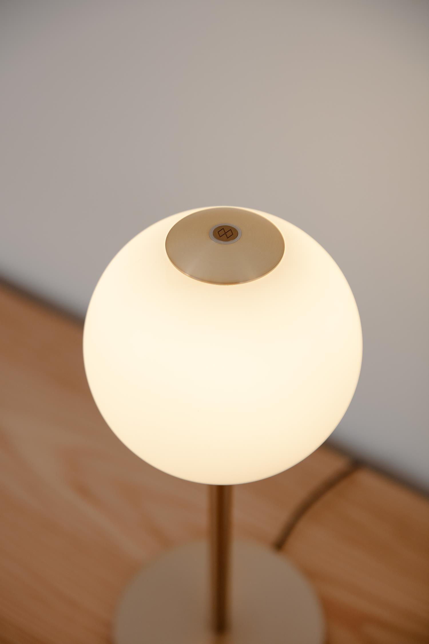 Lampa stołowa AUDREY biały ze złotą wstawką