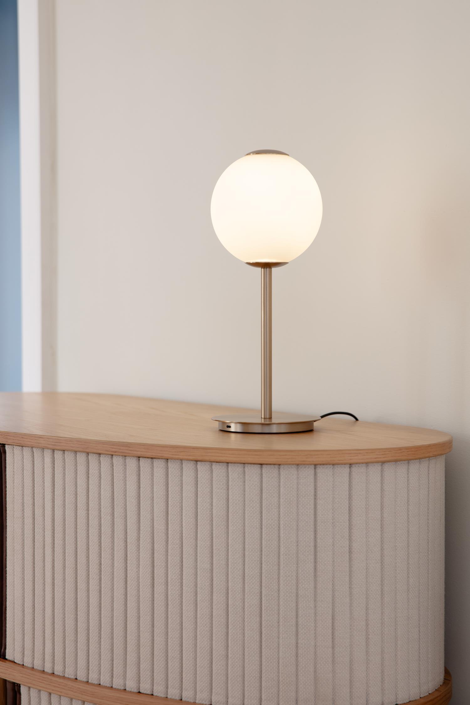 Lampa stołowa AUDREY biały ze złotą wstawką