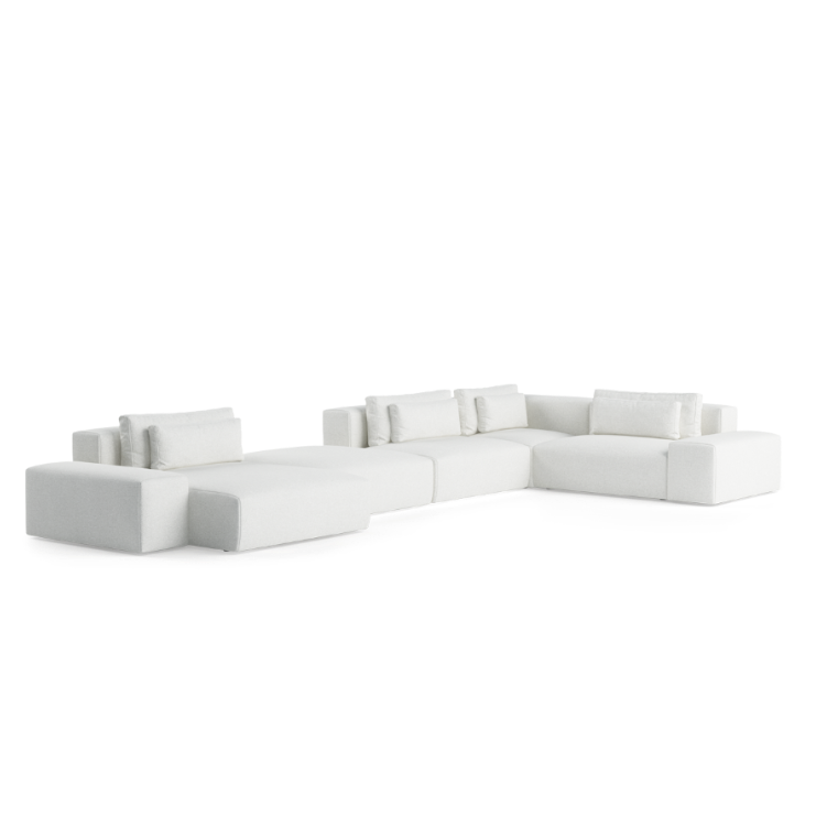 Modularer 6-Sitzer Links-Narożensofa FLAVIO gepolstert