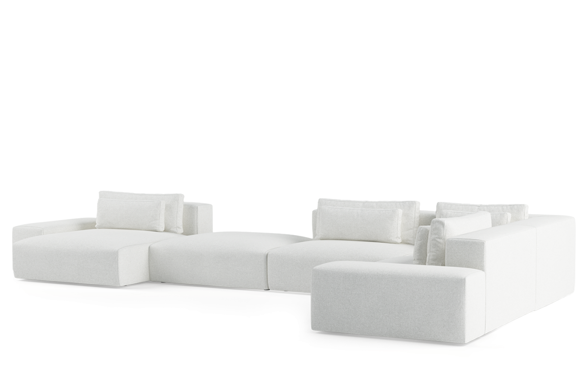 Modularer 6-Sitzer Links-Narożensofa FLAVIO gepolstert