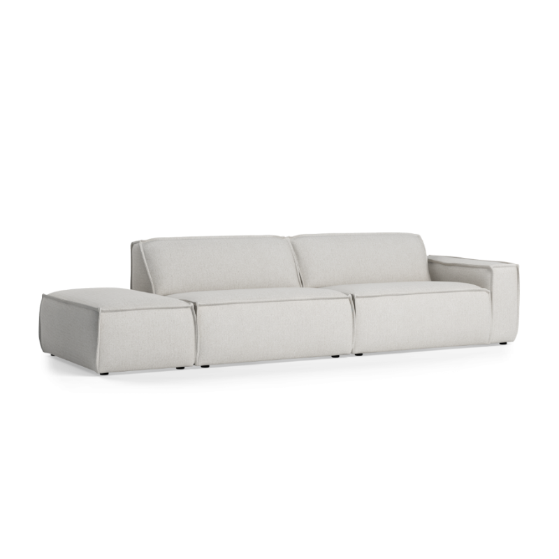 Modulares Sofa für 4 Personen, rechtsseitig offen, LUMO, gepolstert