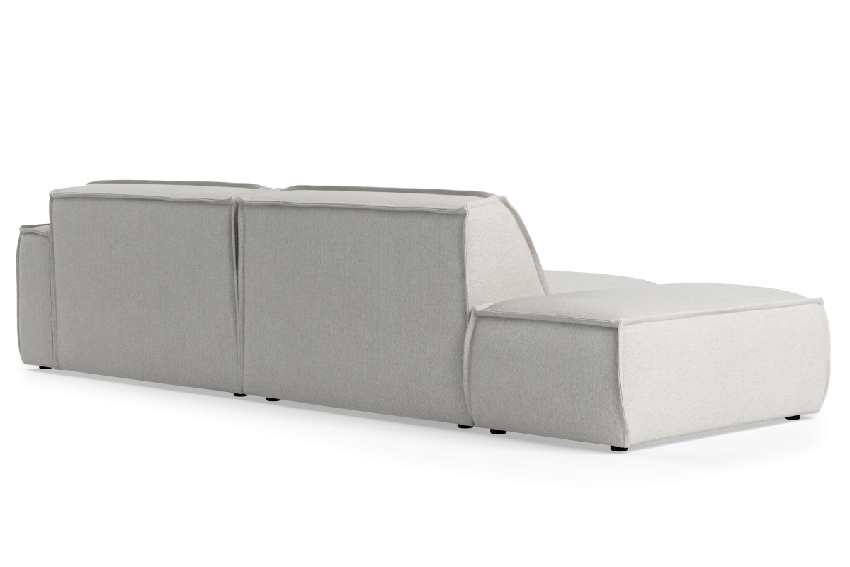 Modulares Sofa für 4 Personen, rechtsseitig offen, LUMO, gepolstert