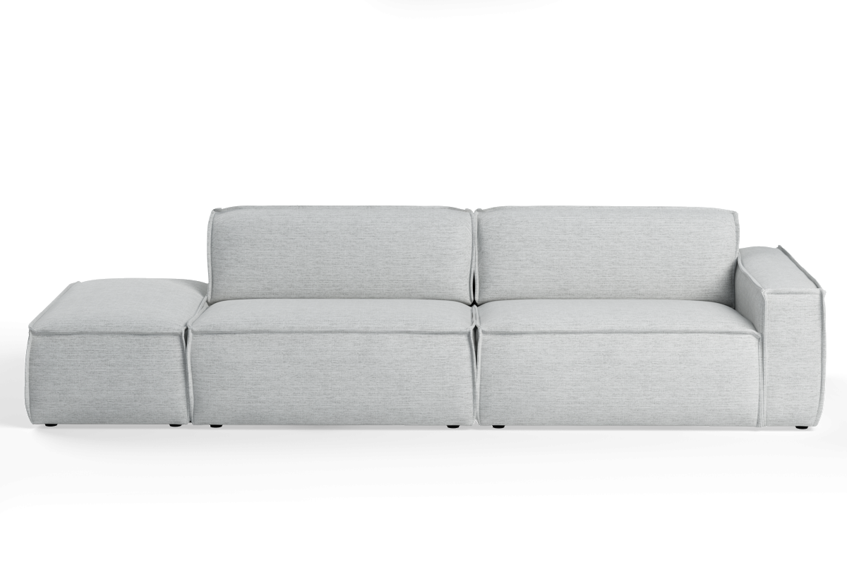 Modulares Sofa für 4 Personen, rechtsseitig offen, LUMO, gepolstert