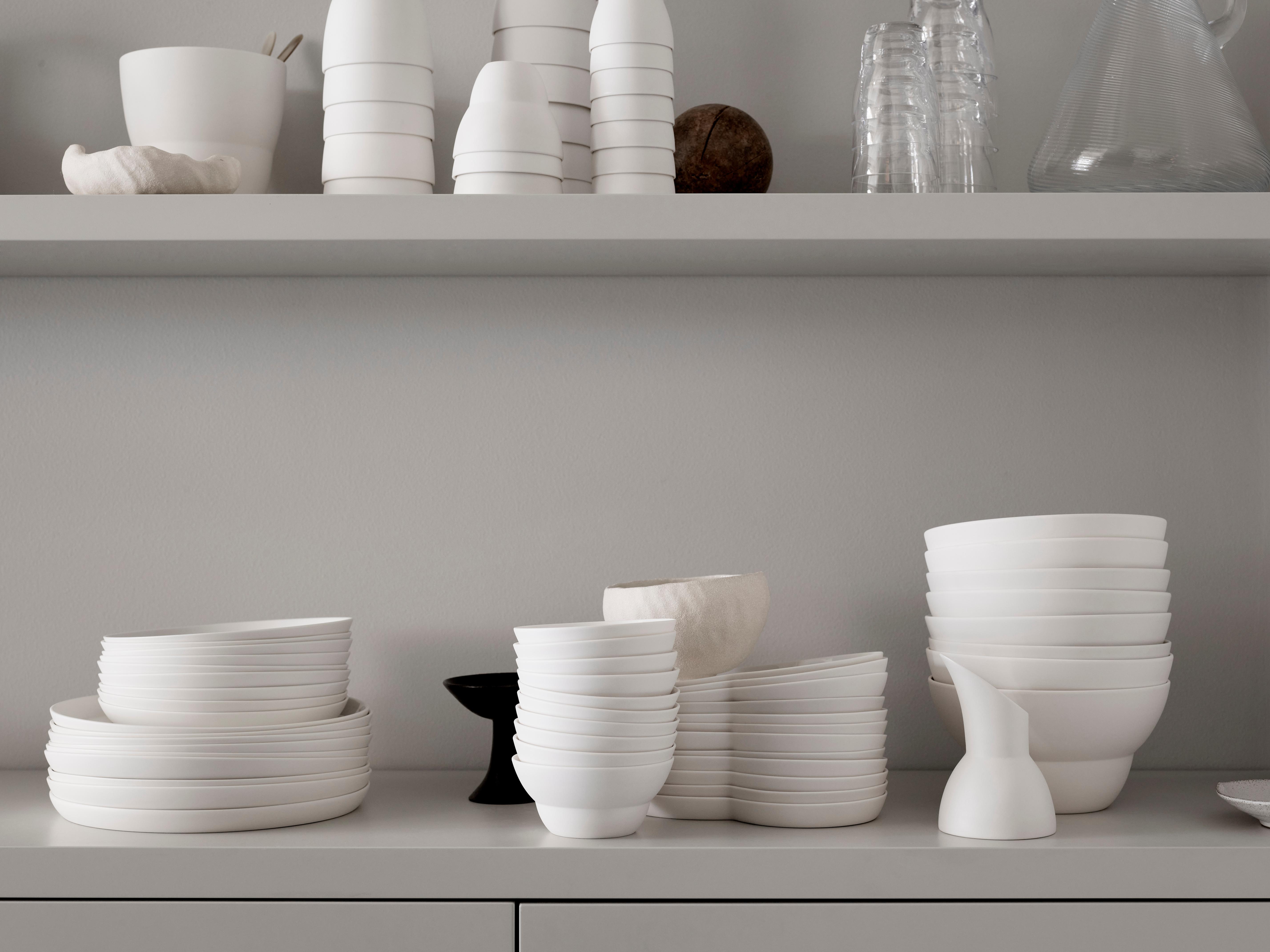 Zestaw talerzy VIPP biała porcelana