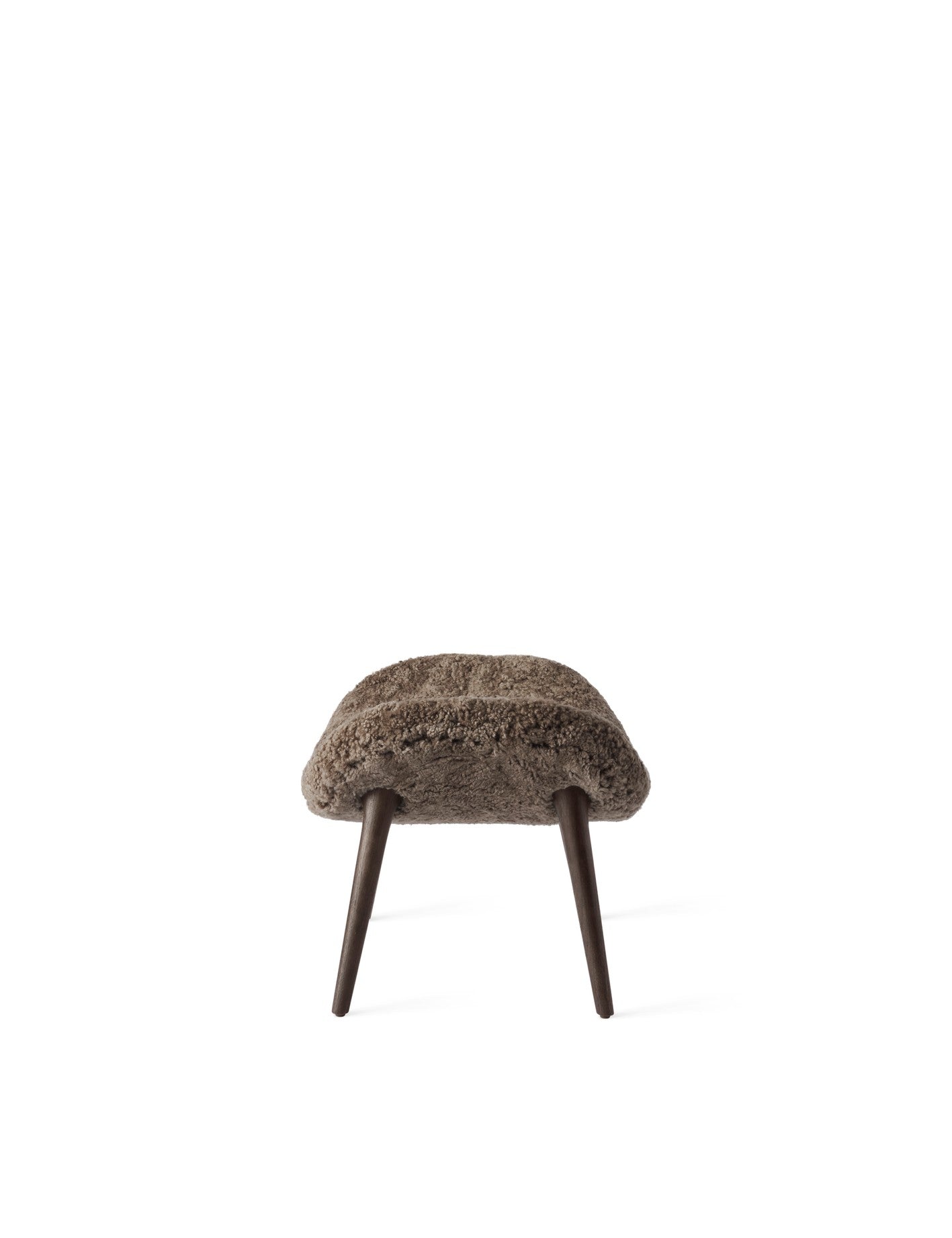 Hocker LODGE braun Schaf mit dunklem Eichenfuß